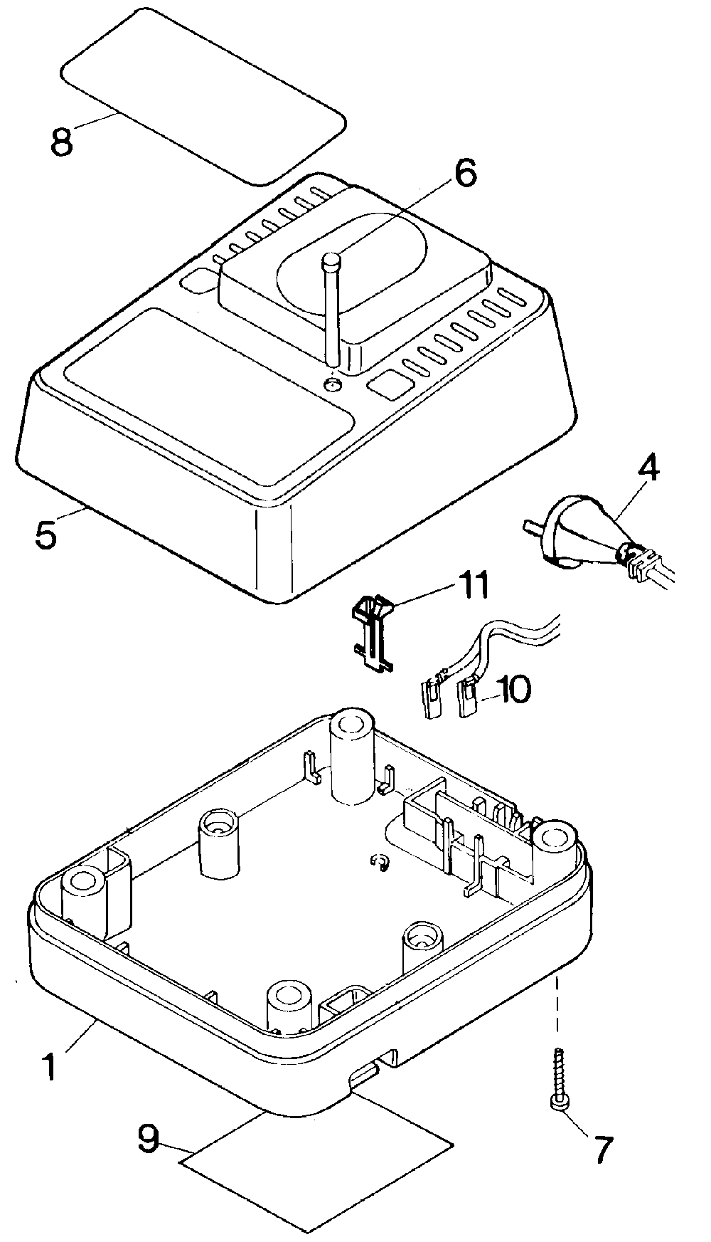 Exploded Diagram A Diagram and Parts List for 97014-AU Type 1 Black and Decker Charger